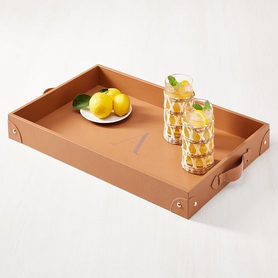 Montauk Leather Tray, Camel | Mark and Graham