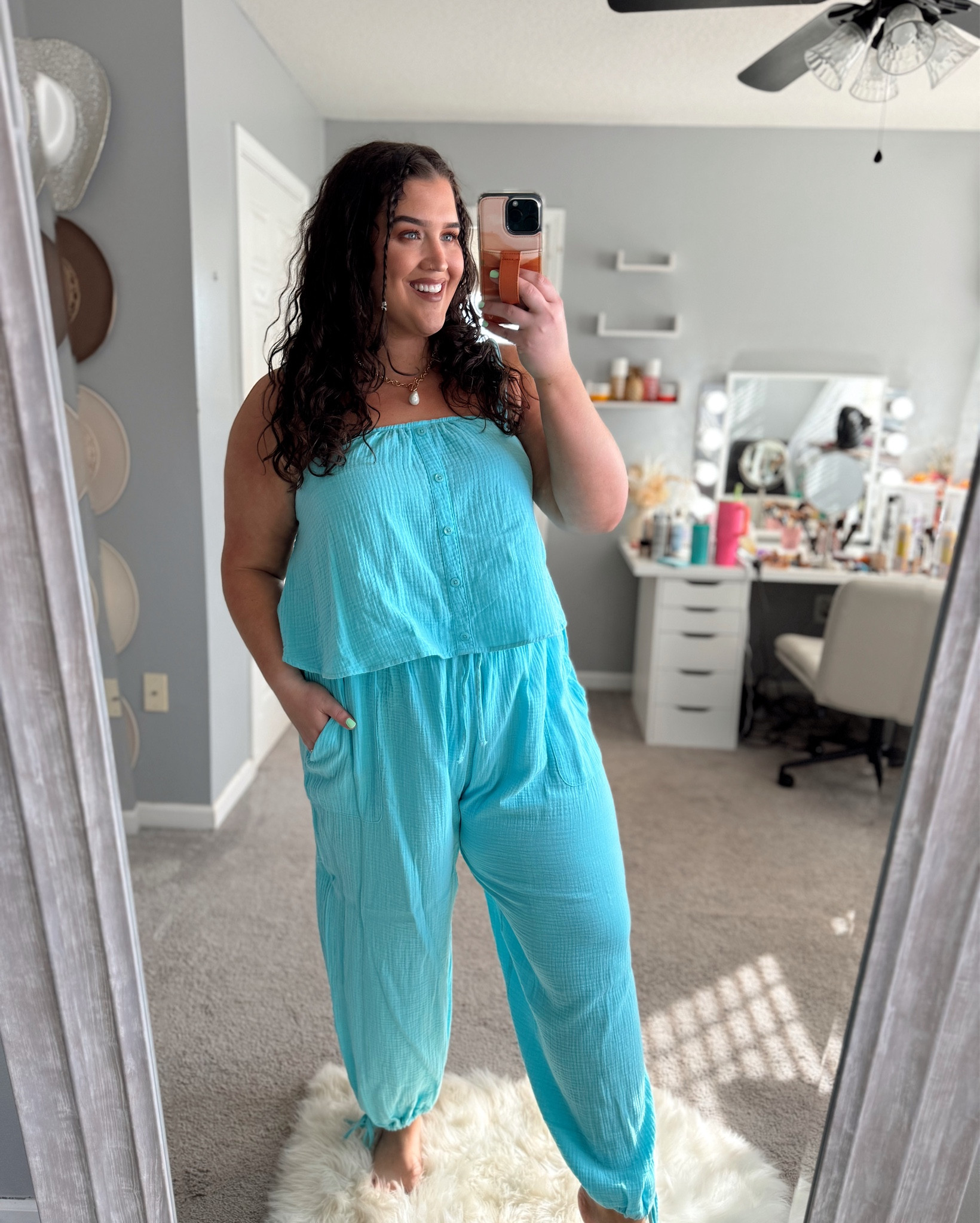 The color of Summer 🩵✨ Bright blue sleep/loungewear set 
Tank + jogger pants size XXL

#LTKStyleTip #LTKMidsize #LTKSummerSales