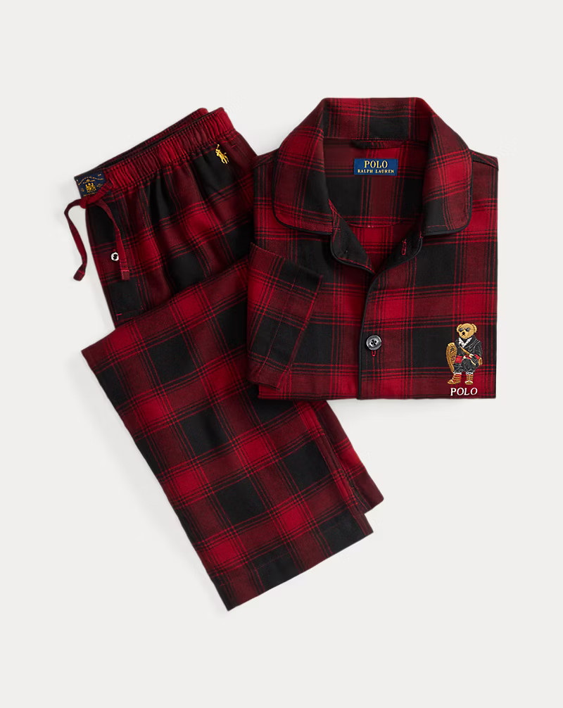 Polo Bear Plaid Flannel Pyjama Set | Ralph Lauren (UK)