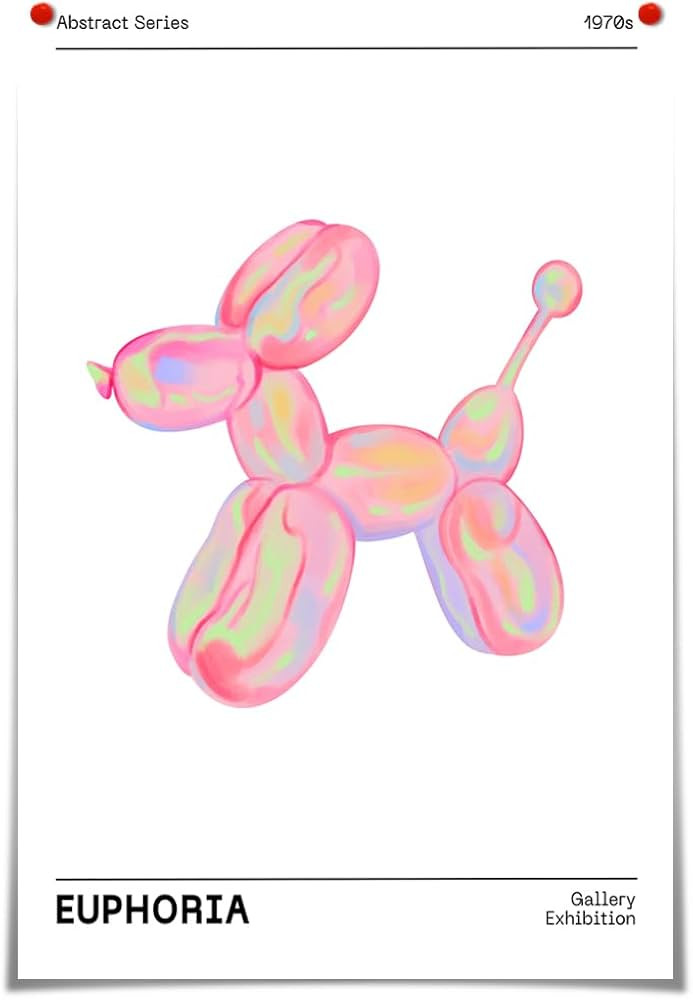 BNGFDV Retro Euphoria Canvas Wall Art,Minimalist Trendy Preppy Retro Abstract Aura Gradient Poste... | Amazon (US)