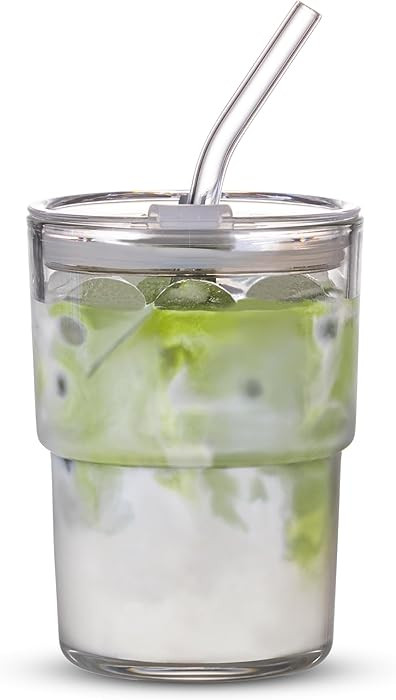 13oz/400ml Tumbler Water Glass, Cups with Straw and Lid Sealed Carry on for Coffee, Iced Tea, Thi... | Amazon (US)