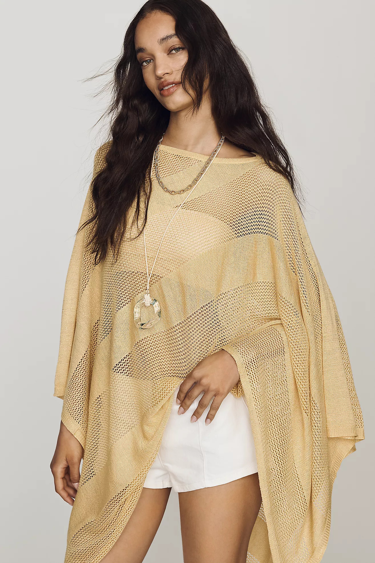 Do Everything in Love Open-Knit Poncho | Anthropologie (US)