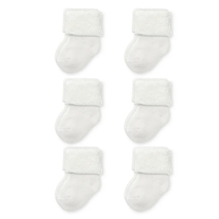 Carter's Child of Mine Baby Folded Cuff Socks, 6-Pack, Newborn | Walmart (US)