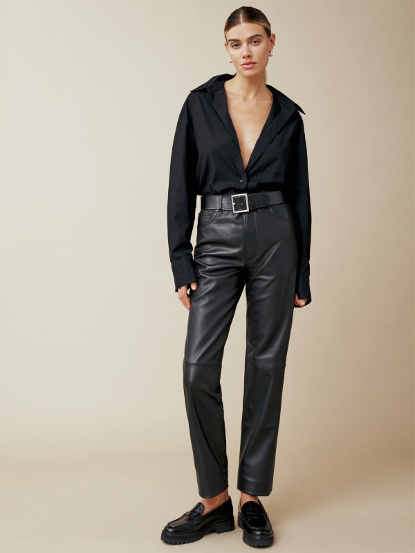 Veda Cynthia Leather Pant | Reformation (Global)