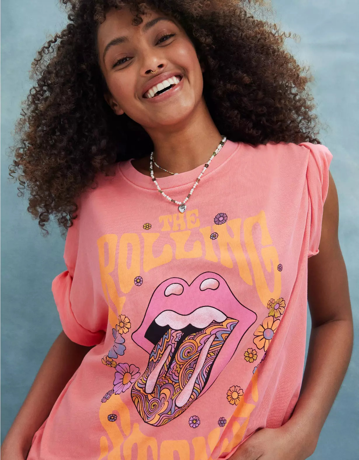 AE Oversized Rolling Stones Graphic Tee | American Eagle Outfitters (US & CA)