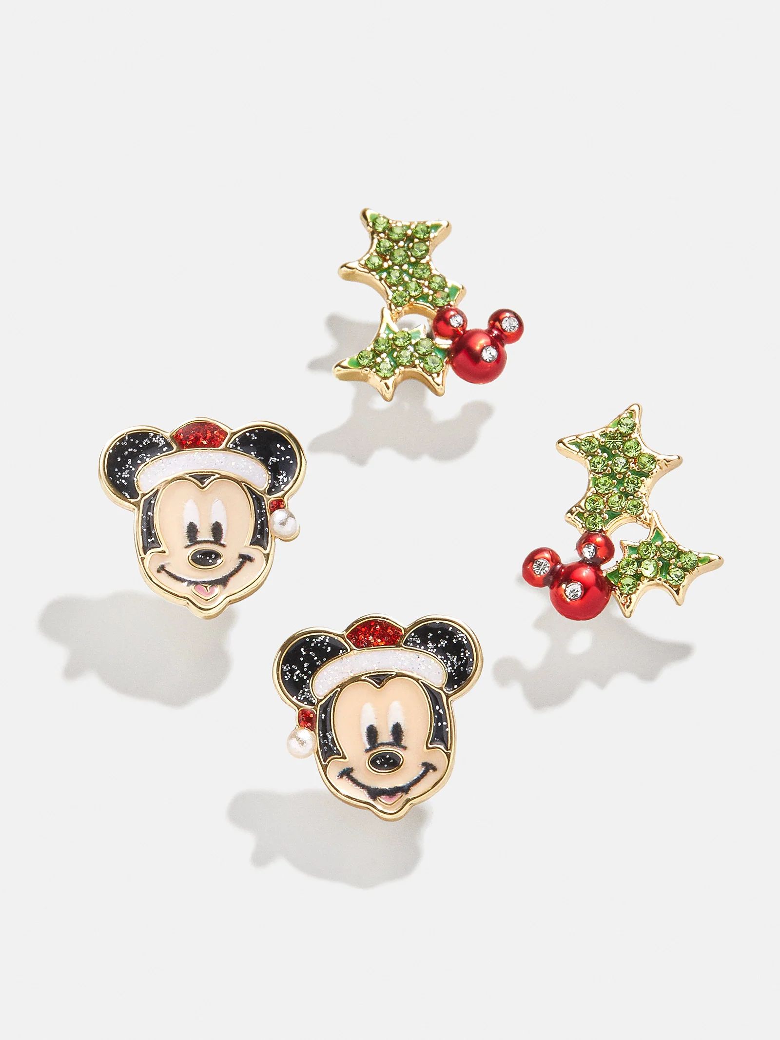 Mickey Mouse and Mistletoe Disney Earring Set | BaubleBar (US)