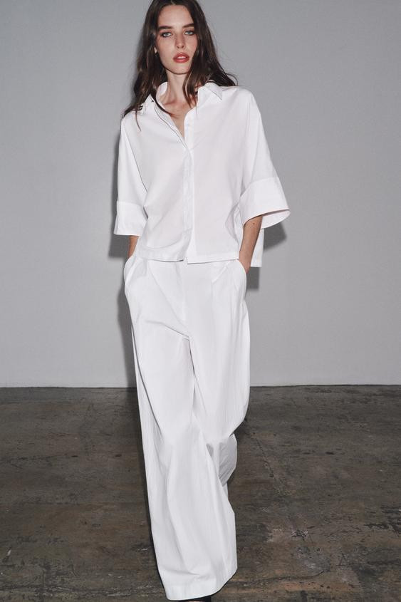 ZW COLLECTION POPLIN SHIRT | Zara US