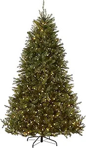 National Tree Company Pre-Lit Artificial Full Christmas Tree, Green, Dunhill Fir, Dual Color LED ... | Amazon (US)