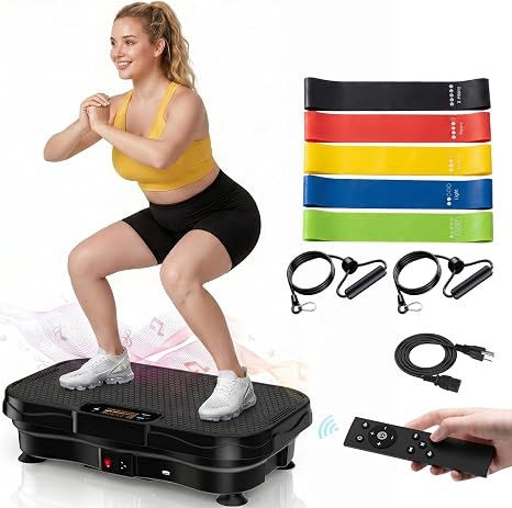 Vibration Plate Exercise Machine, 200 Speed Levels Full Body Workout Bluetooth Vibrating Plate fo... | Amazon (US)