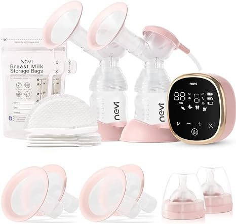 NCVI Double Electric Breast Pump 8782, Portable Anti-Backflow, with 4 Size Flanges, 4 Modes & 9 L... | Amazon (US)