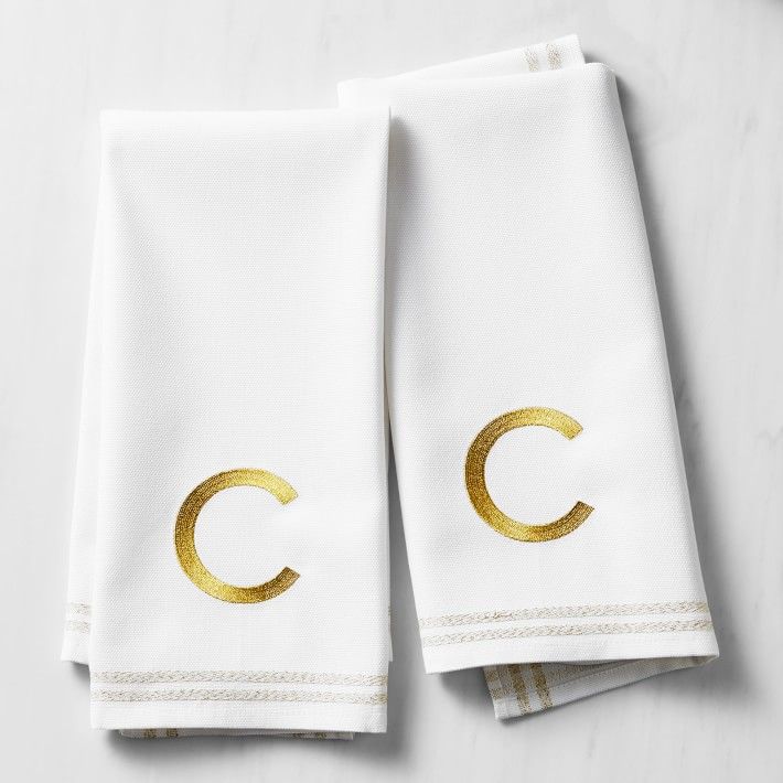 Monogram Towels, Set of 2 | Williams-Sonoma