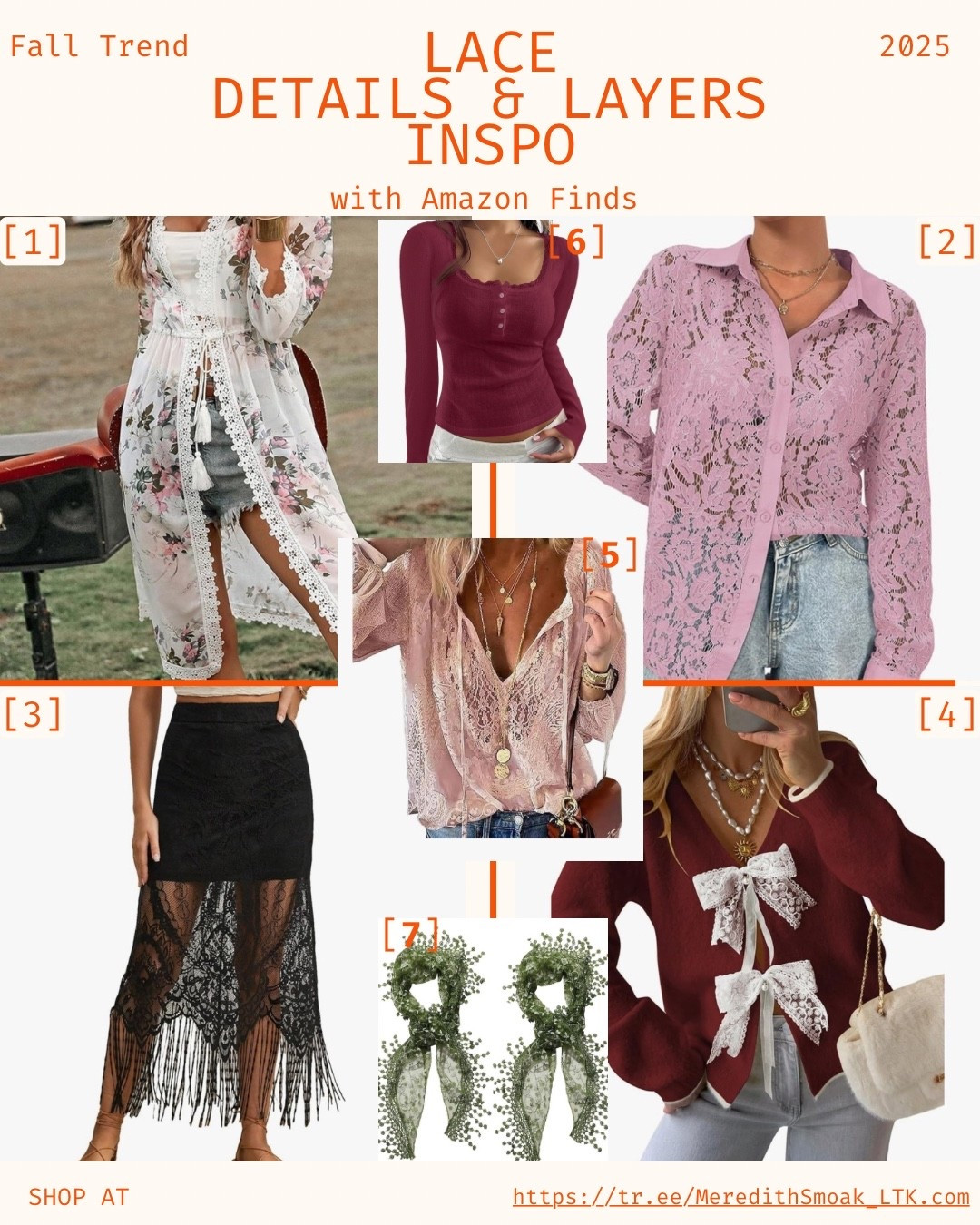 Fall’s gone romantic. Lace, lace trim, satin, silk, and ruffles. The romantic pieces this season aren’t precious — they’re deliberate. Think lace with structure. Softness with a bite. 

From lace-trimmed dresses to sheer lace tops layered under cozy knits, the fabric adds romance and texture to any look.

Make sure to check out my handpicked favs tomorrow, 10/7-8, on Prime Day Deals. 
#fallfashion #fashiontrends #fashion #trend #lace #lacedetails

#LTKStyleTip #LTKSeasonal #LTKSaleAlert