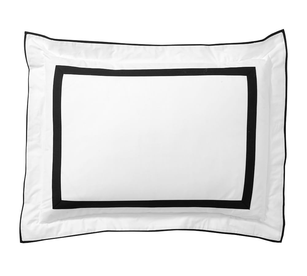 Morgan Banded 400-Thread-Count Organic Percale Shams | Pottery Barn (US)
