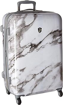 Unisex Carrara Marble Check In 26" & Carry On 21" Spinner Luggage Set | Amazon (US)