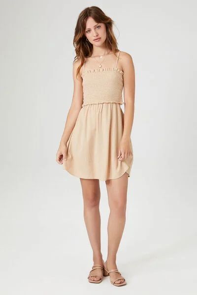 Smocked Cutout Mini Dress | Forever 21