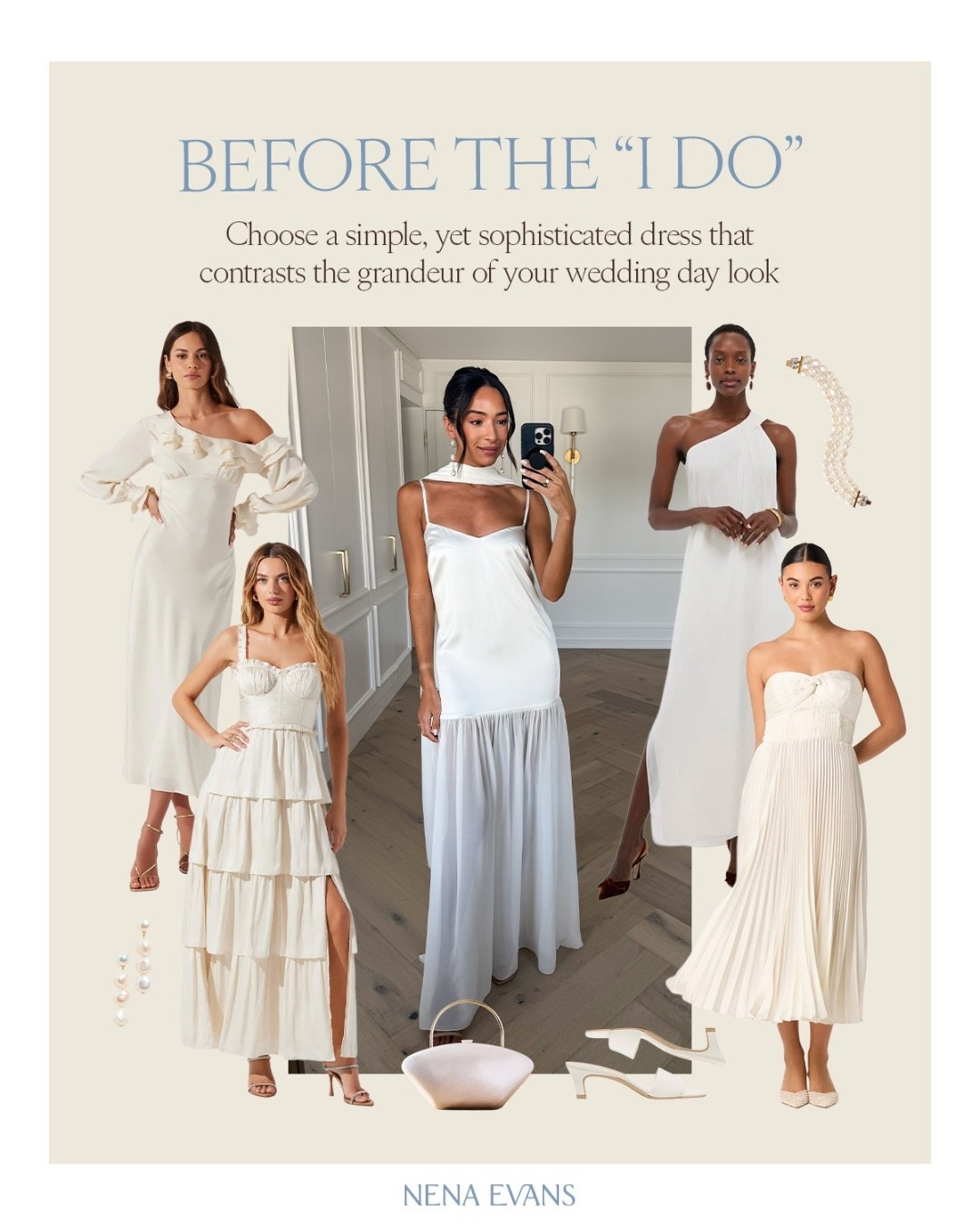 Bridal lookbook 🤍💍

bridal dress, engagement party outfit, bridal outfit, bridal luncheon, bridal shower, civil ceremony, rehearsal dinner, engagement outfit, honeymoon, bachelorette, mini moon outfit 

#LTKWedding #LTKSeasonal