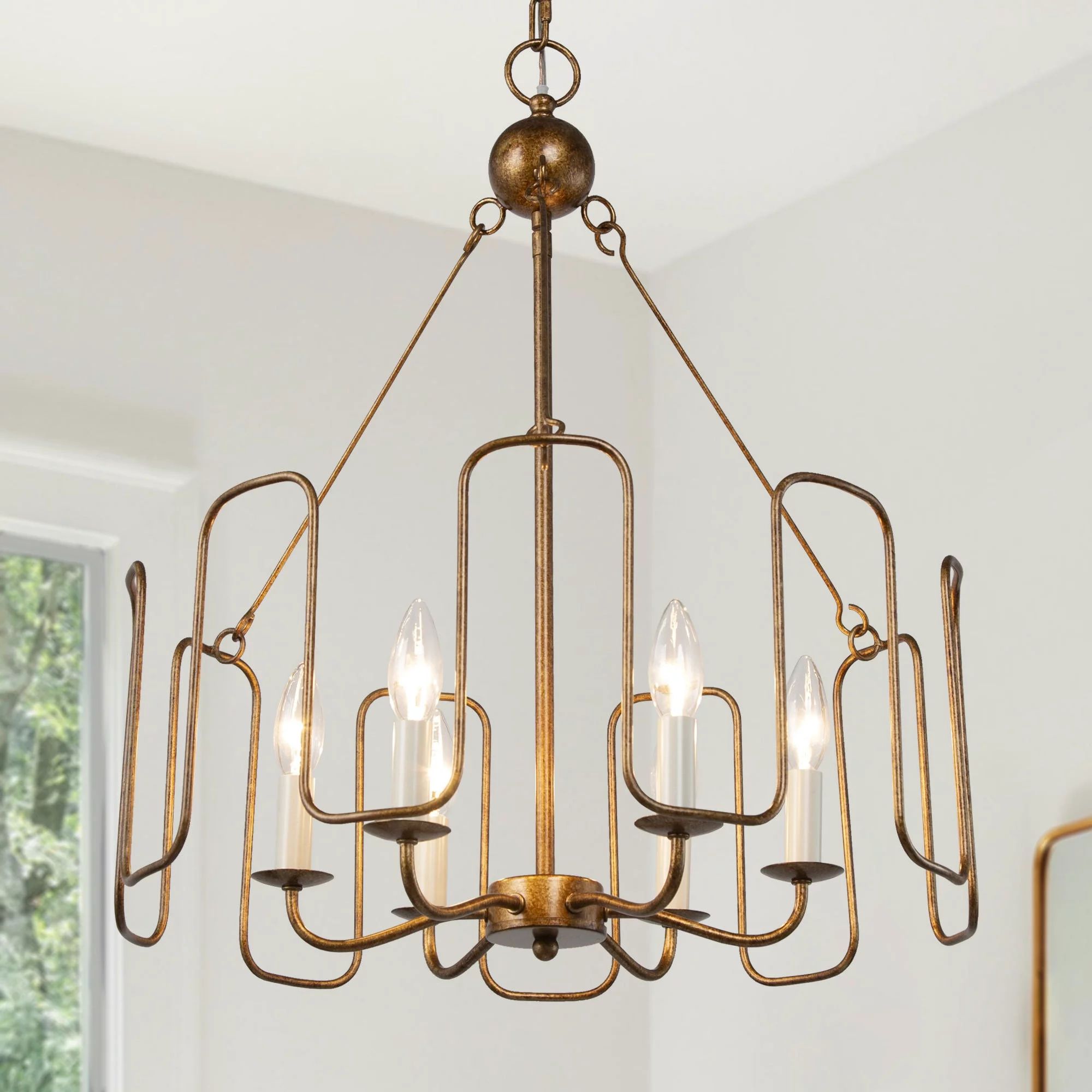 Luray Mid-century Modern French Country 6-light Drum Chandelier for Living/ Dining Room - D21'' x... | Walmart (US)