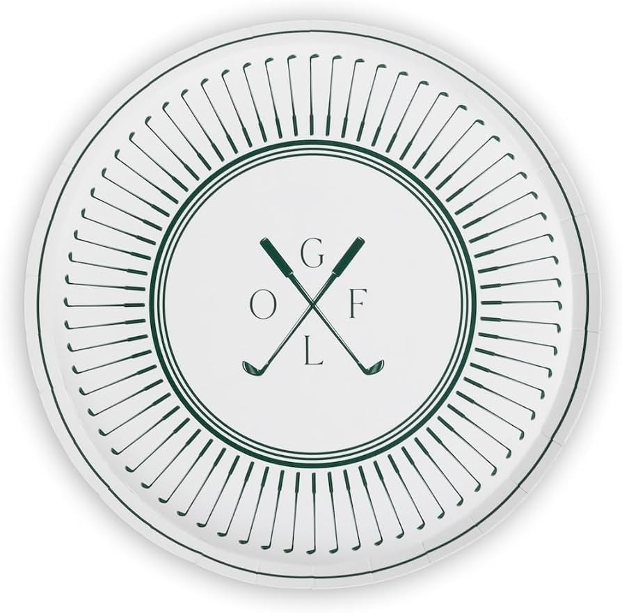 Golf Dessert Plates, 8 Pack, 8.5 Inch Golf Themed Party Plates by Gatherings by CP for Birthdays,... | Amazon (US)