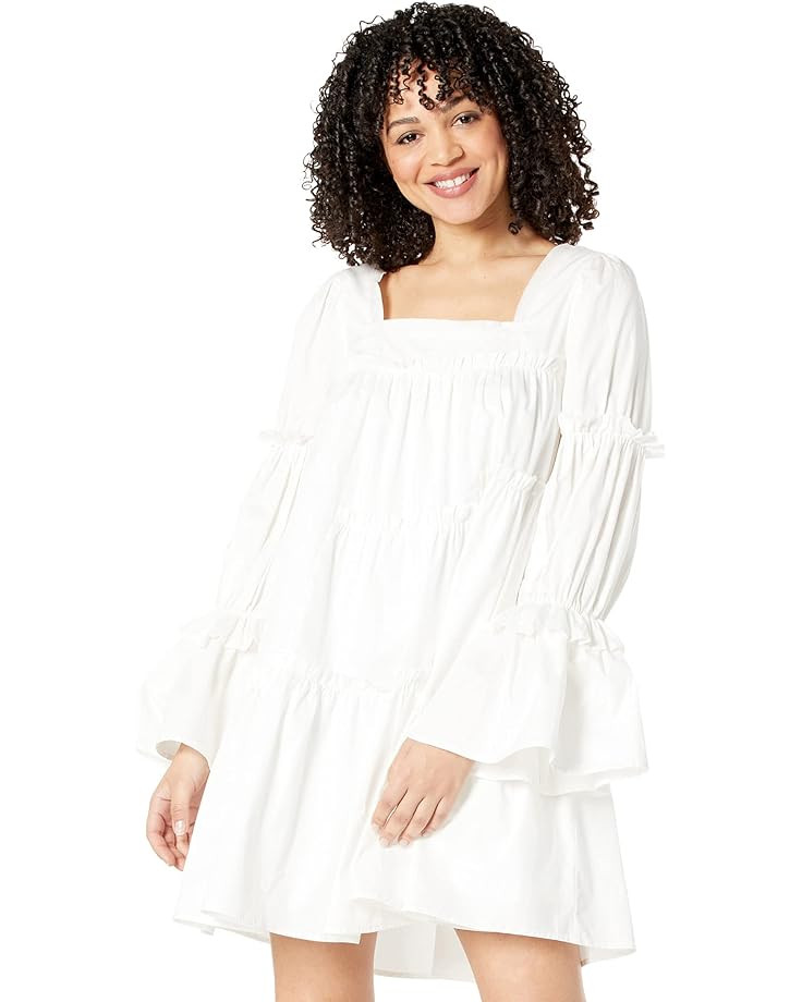 Poplin Asymmetrical Tiered Mini Dress | Zappos