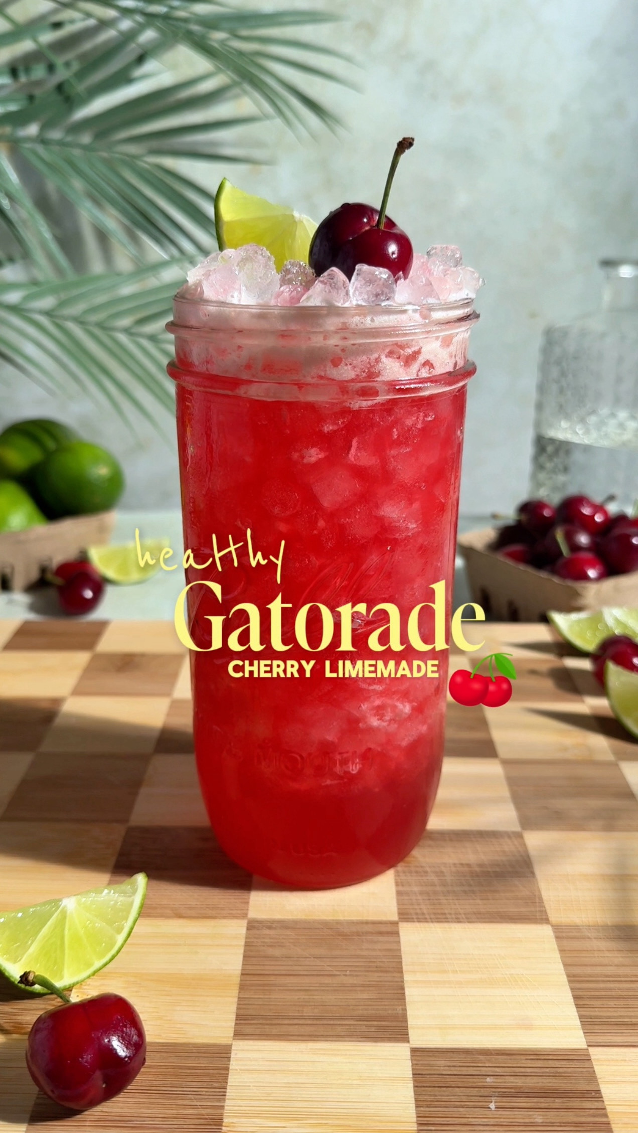 Do y’all remember those cherry limeades from Sonic-the ones we grew up slurping down every summer? This is my healthy, homemade version.
It’s a cherry limeade… but Gatorade-style.🍒🍋‍🟩

Y’all have been loving the flavors I’ve shared so far: lemon lime, peach blackberry, strawberry kiwi, orange, pineapple pomegranate, and blueberry. So of course, I had to come back with another flavor drop this week! P.S. I’ve saved a highlight with all the reels if you want to catch up or try a new one

➡️ You only need six simple ingredients: coconut water, aloe vera juice, cherries, lime, salt, and a touch of honey or maple syrup.

Nature’s Homemade Cherry Limeade Gatorade 
✨Serves 2✨

🍒Ingredients🍒
• 1½ cups coconut water (or sub filtered water or decaf green tea)
• 1 cup aloe vera juice (or sub with green tea, coconut water, or filtered water)
• 1 lime, peeled
• 1/2 cup pitted cherries 
• ¼–½ tsp salt
• 1-2 tbsp honey or maple syrup (more or less to taste)

🍋‍🟩Instructions🍋‍🟩
1.Add everything to a blender: coconut water, aloe juice, pitted cherries, lime, salt, and sweetener.
2.Blend until smooth.
3.Pour over ice through a fine mesh strainer to remove pulp.
4.Garnish with fresh cherry and lime slices. 

💦Tag a friend who needs this recipe  and come back next week for a brand new flavor!

#naturesgatorade #homemade #allnatural #electrolytes #mocktails #hydration #pineapple #pomegranate #easyrecipes #summerdrinks #healthylifestyle #hydratation #springrecipes

#LTKOver40 #LTKHome #LTKFindsUnder100