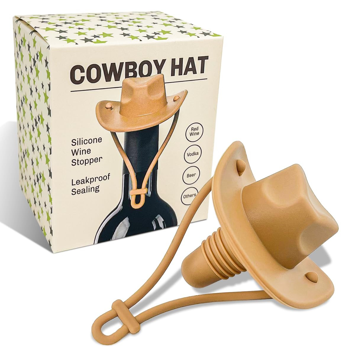 Cowboy Hat Silicone Wine Stopper -Wine Accessories Gifts for Adults-Funny Kitchen Gadgets Gifts f... | Amazon (US)