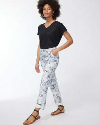 Linen Blend Palms Rolled Hem Crops | Chico's