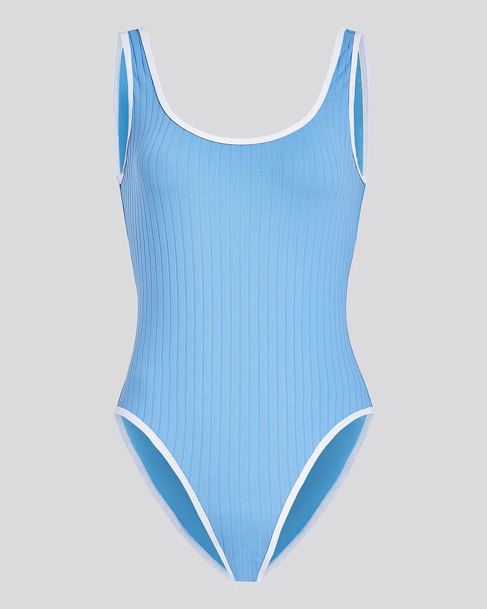The Anne-Marie Ribbed One Piece in Marina Blue | Solid & Striped