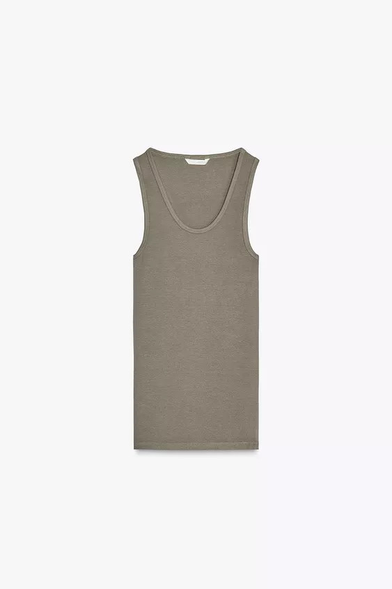 COTTON MODAL VEST TOP | Zara US