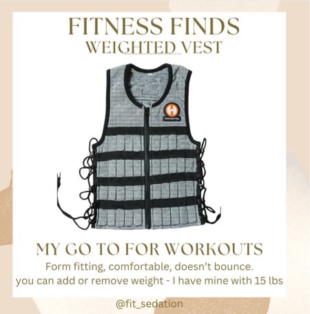 Weighted vest for working out & to increase difficulty on walks. This vest is comfortable. Doesn’t bounce or chafe! I’ve had mine for over 6 years so farr

#LTKfitness #LTKSeasonal #LTKwedding