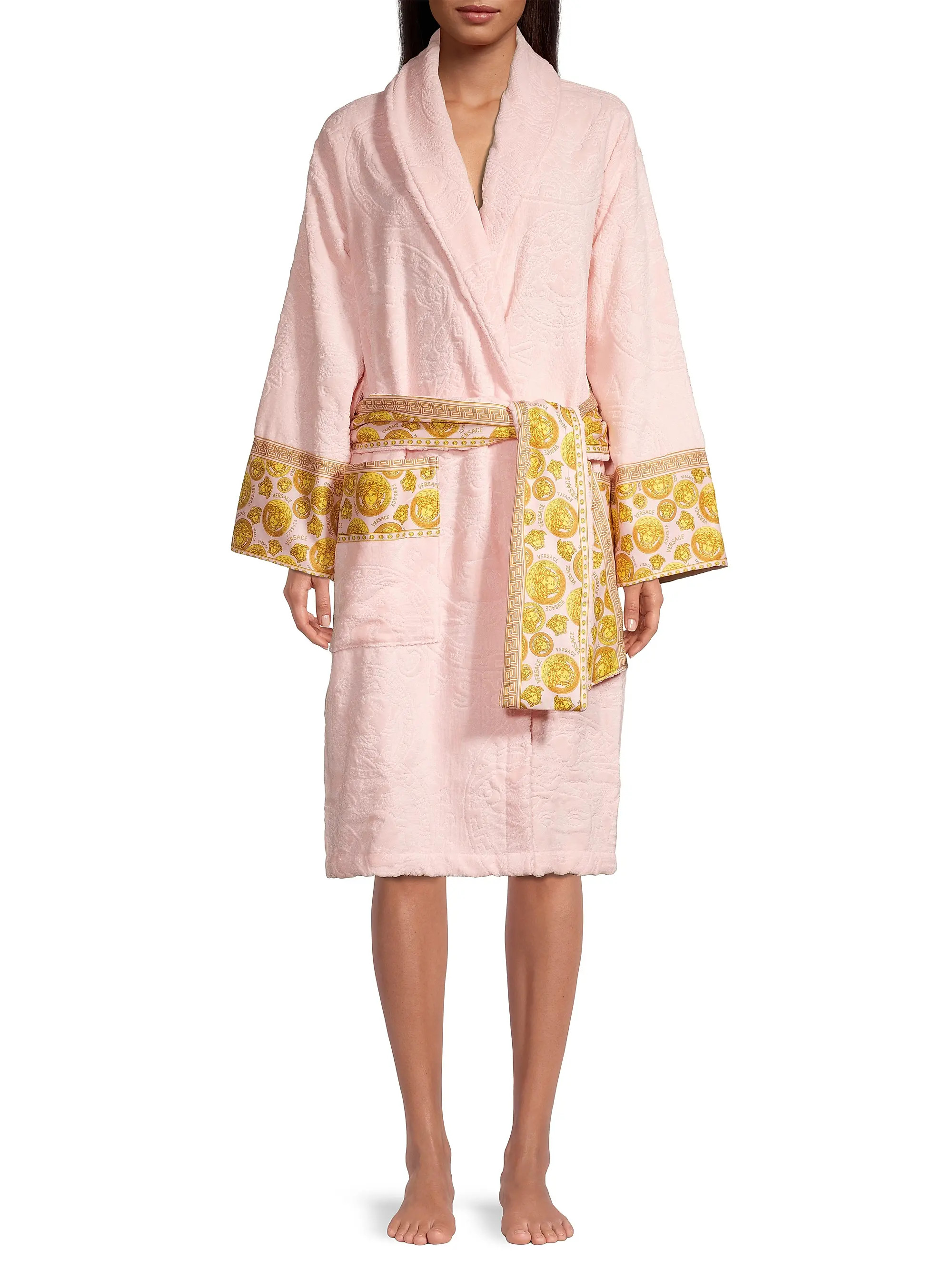 Medusa Logo Plush Bathrobe | Saks Fifth Avenue
