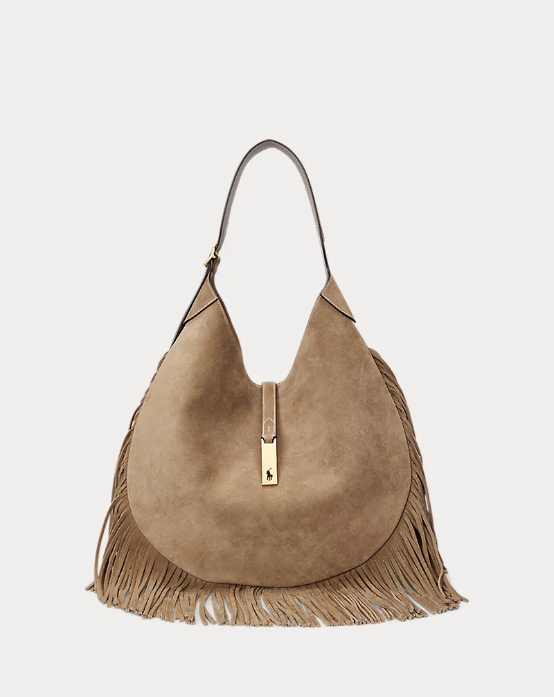 Polo ID Large Fringe Suede Shoulder Bag | Ralph Lauren (UK)