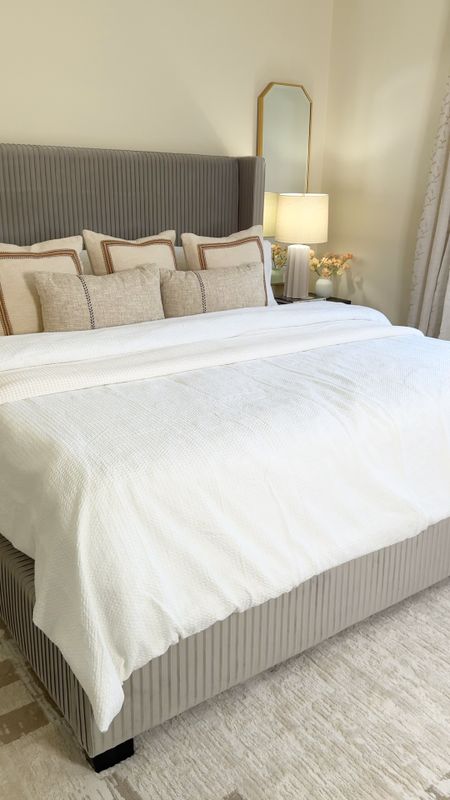 Guest bedroom details, neutral and softest rug, long bed taupe color , Wayfair finds  @wayfair @target #targetstyle 

#LTKSummerSales #LTKHome #LTKSaleAlert