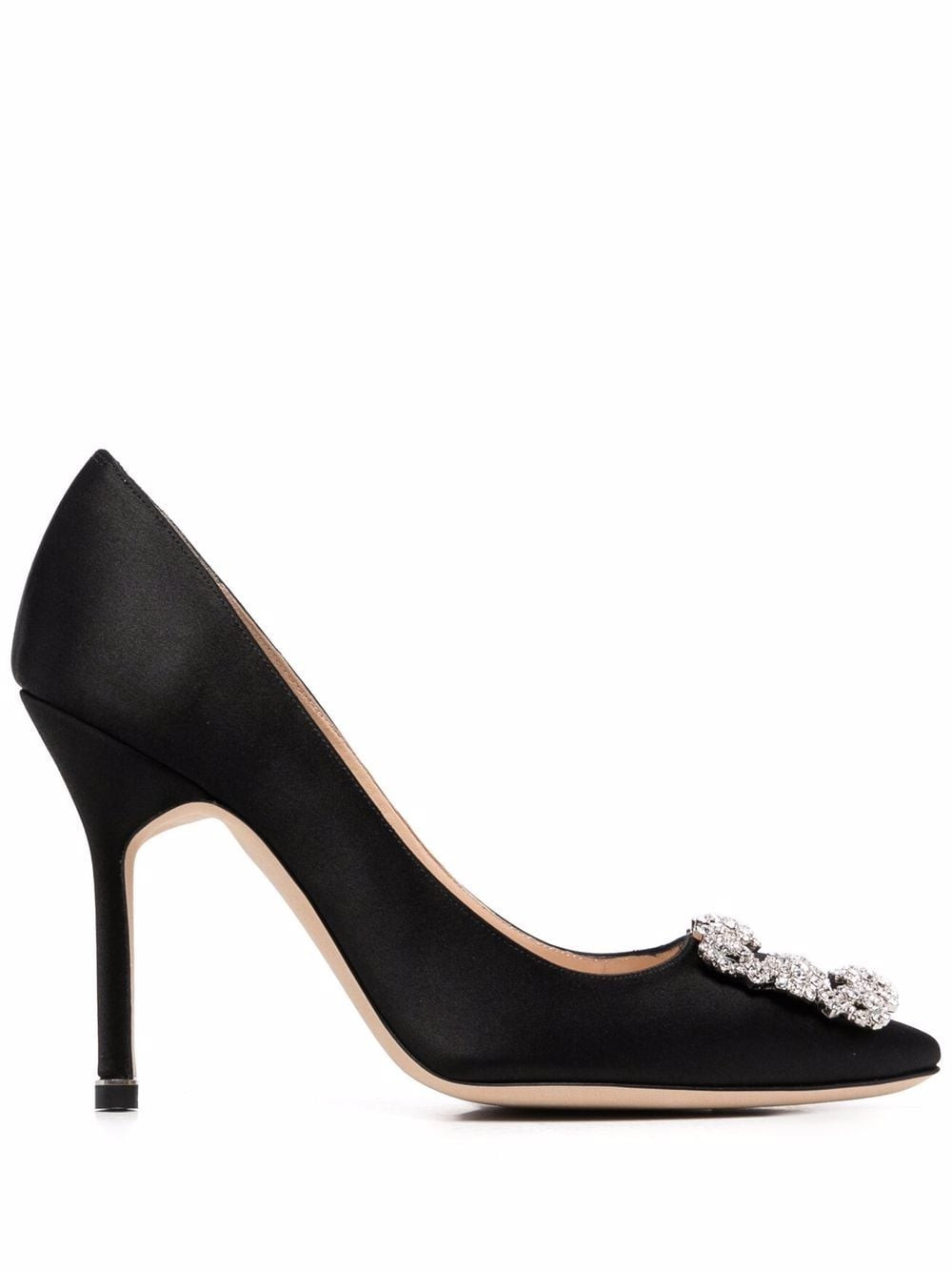 Manolo Blahnik buckle-detail stiletto pumps - Black | Farfetch Global