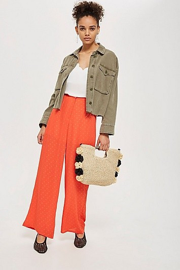 Orange Dotty Pants by YAS - Orange | Topshop US