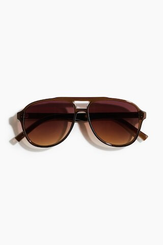 H & M - Aviator-Style Sunglasses - Brown | H&M (US + CA)