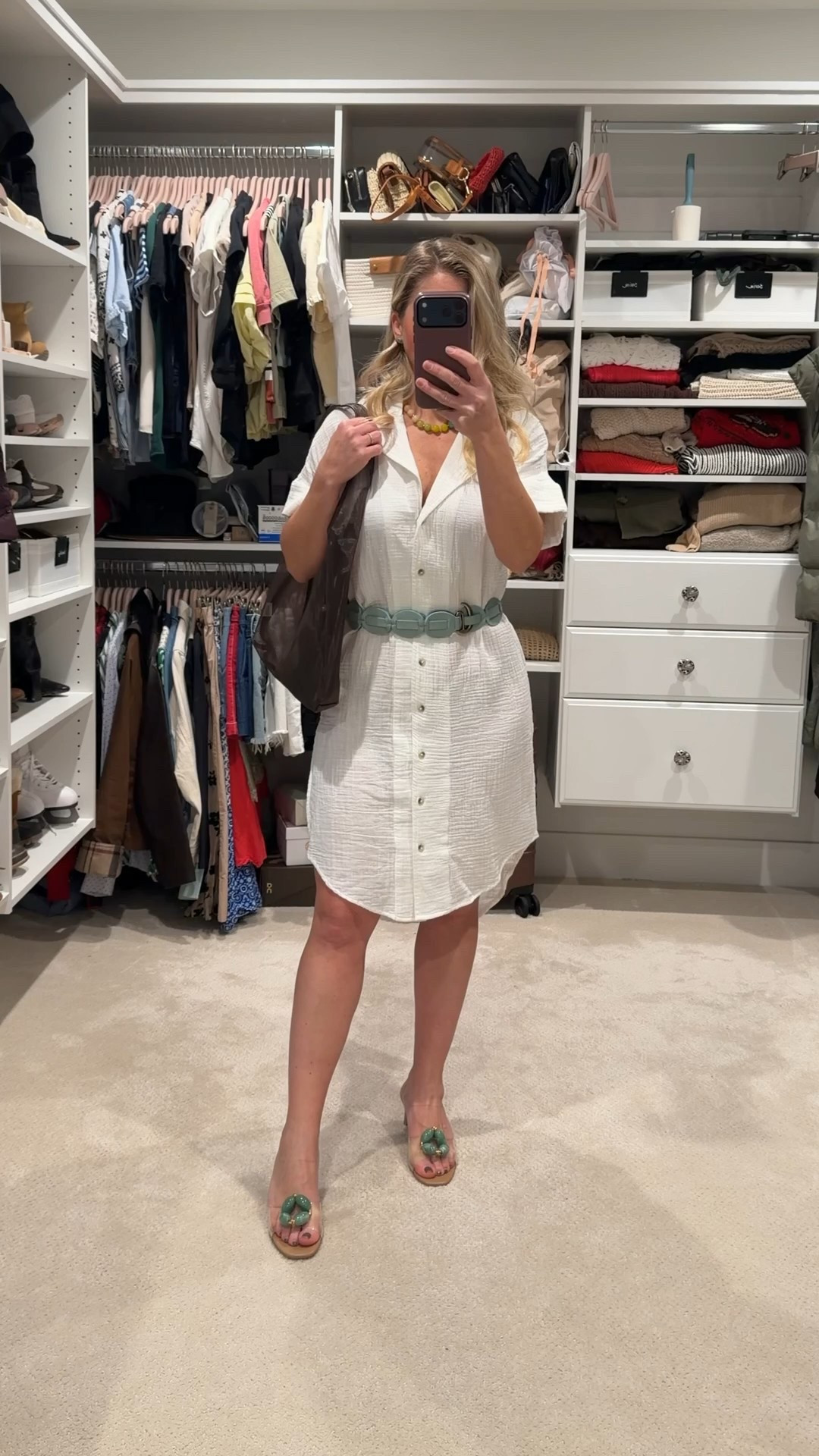 Resort wear 2026 is all about effortless layers + relaxed polish 🤍🌴
This lightweight button-down dress is my go-to for vacation outfits beach days, poolside lunches, or wandering coastal towns. I added a soft belt for shape, colorful beads for a pop, and easy slides to keep it comfortable but styled.

This is the kind of look that goes straight from morning coffee to sunset cocktails without missing a beat. Easy, breezy, and packed for every warm-weather escape ✨

#LTKSeasonal #LTKSwim #LTKTravel