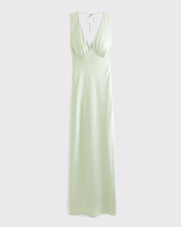 Plunge Cowl Back Maxi Dress | Abercrombie & Fitch (US)
