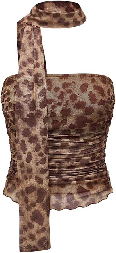 Milumia Cheetah Print Tube Tops Bandeau Top | Amazon (US)
