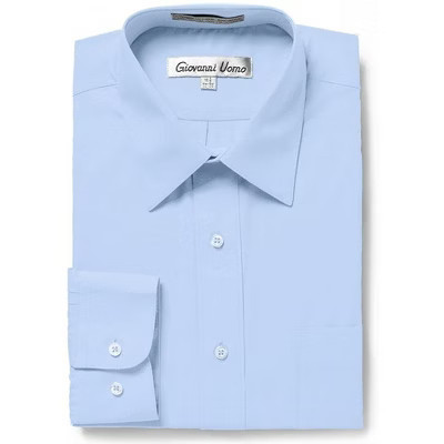 Gentlemens Collection Men's 1909 Long Sleeve Regular Fit Dress Shirt - Light Blue - 14.5 2-3 | Target