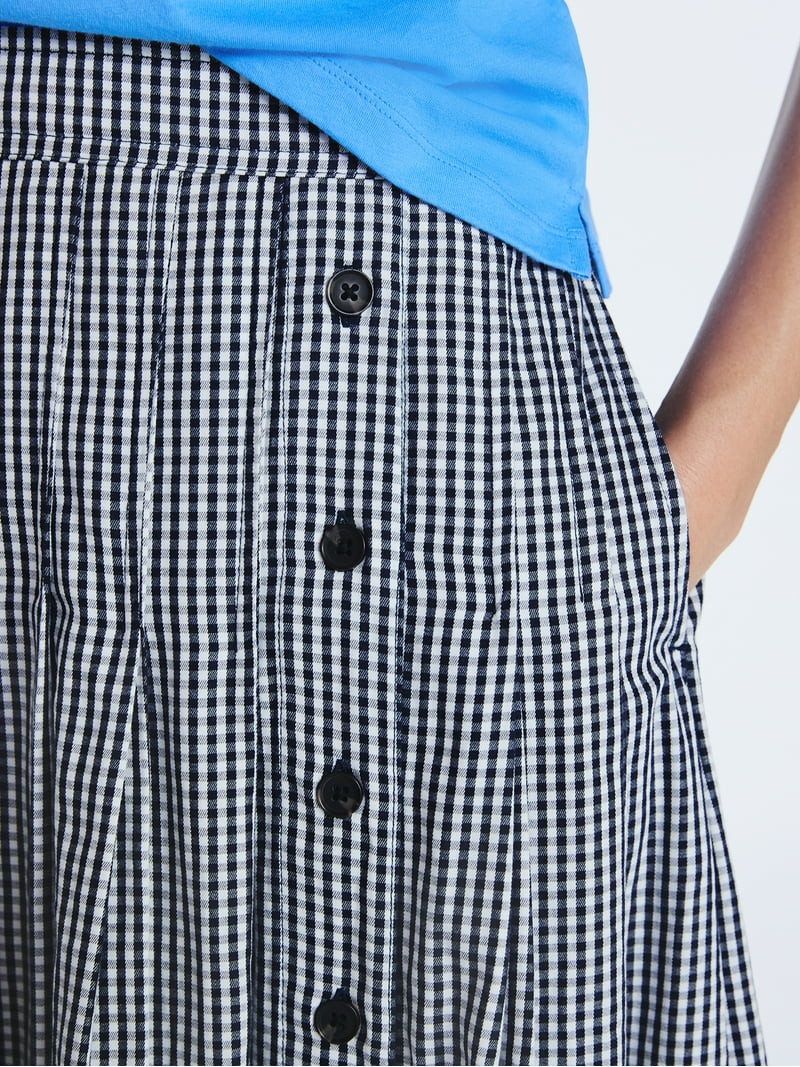 Free Assembly Women's and Women's Plus Pleated Cotton Maxi Skirt, Sizes XS-4X | Walmart (US)