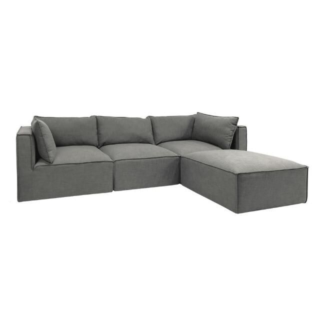 Tyson 4 Piece L Modular Sectional Sofa | World Market