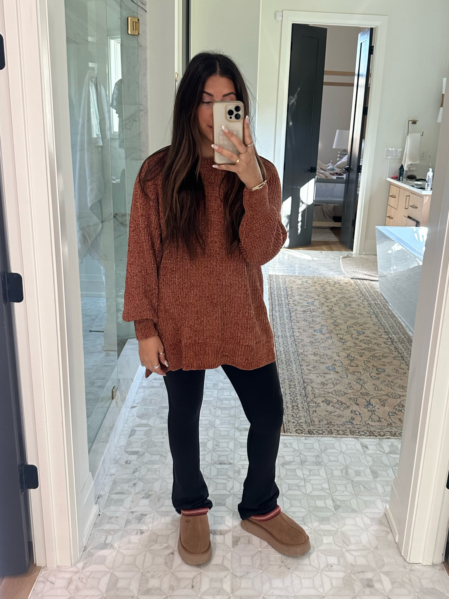 This cozy chenille sweater is so cute with leggings and so soft! It comes in a few colors but this rust one is my favorite!

@walmart @walmartfashion #walmartpartner #walmartfashion 

#LTKSeasonal #LTKfindsunder100 #LTKfindsunder50