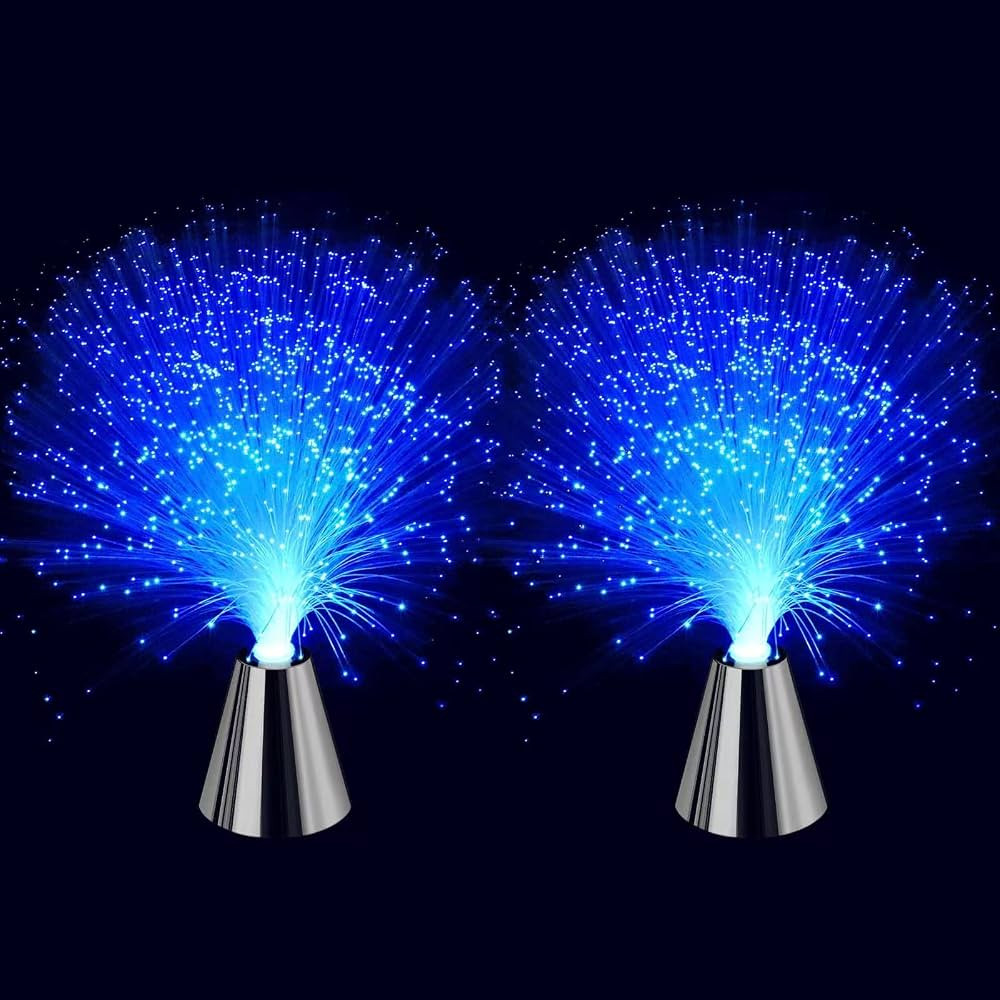 Sensory Fiber Optic Lamp - Ice Fiber Lamp with Battery Powered / Cone Base ，LED Color Changing ... | Amazon (US)