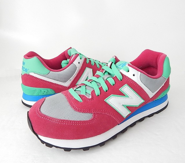 NWB New Balance Women's WL574 Core Plus Sneaker Size 9.5 M (US) Pink/Green/white | eBay | eBay US