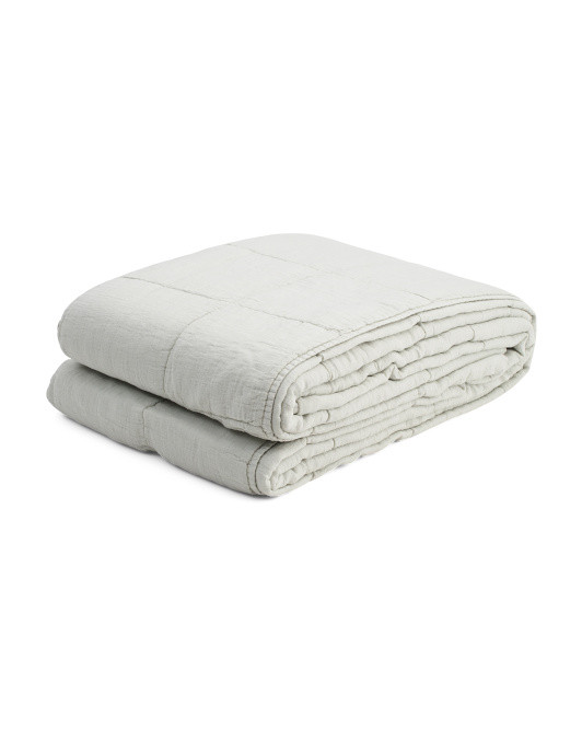 Made In Portugal Linen Blend Quilt | TJ Maxx