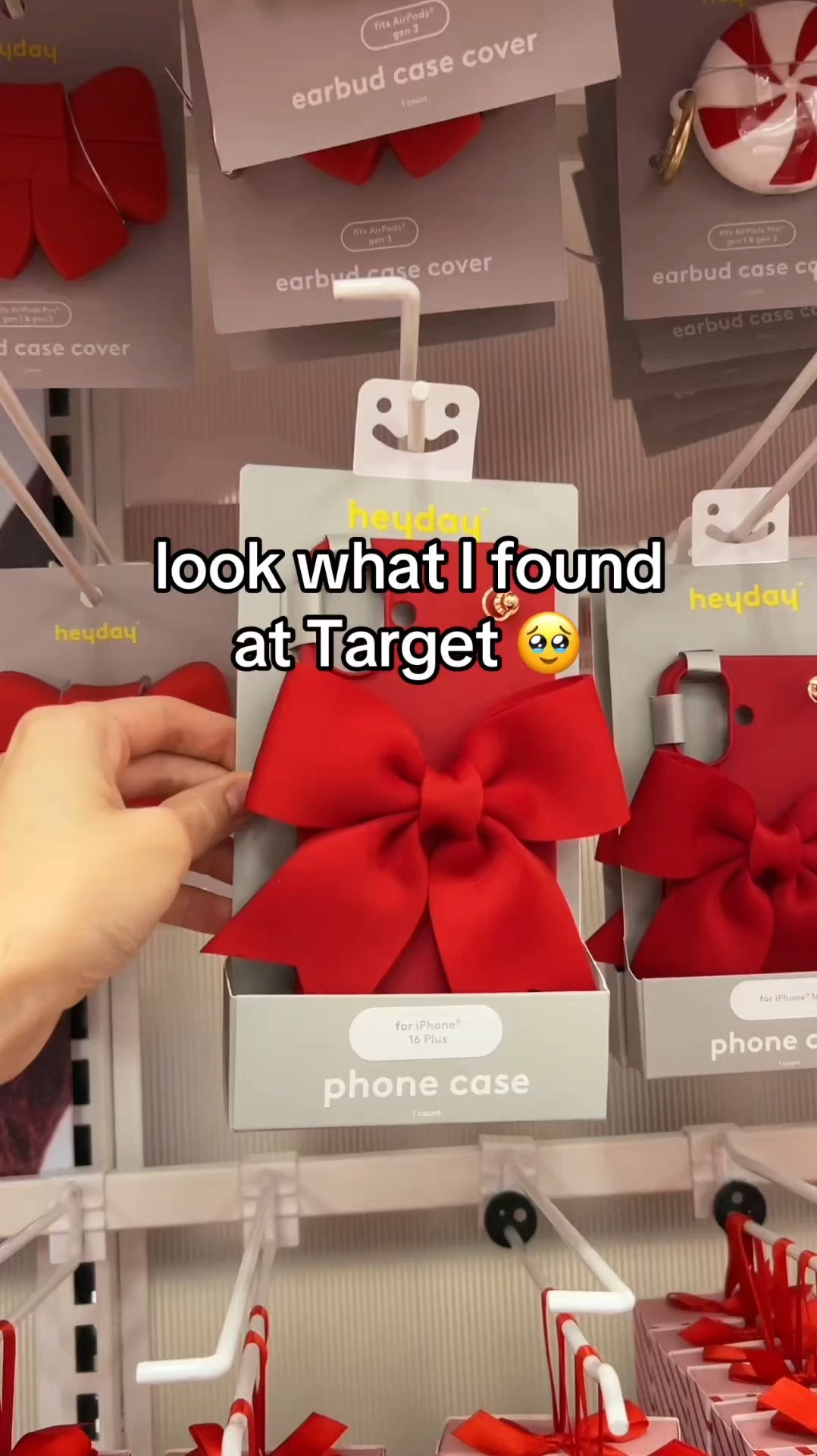 Target bow phone case, airpods case, phone charm straps, charm packs, and more! 

The phone case comes in a variety of sizes. I’ve linked them all below!

The phone straps are great gift ideas since you can customize them with the extra charms!☺️

#target #targetfinds #giftguide #giftidea #phonecase #bracelet #necklace #bow 

#LTKGiftGuide #LTKHoliday #LTKStyleTip