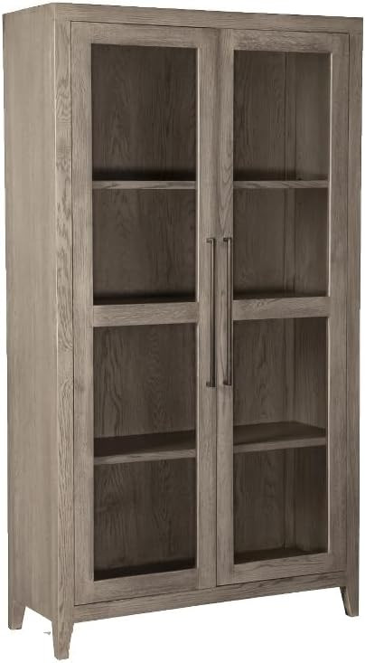 BOWERY HILL 2-Door Wood Accent Cabinet in Antiqued Light Gray | Amazon (US)