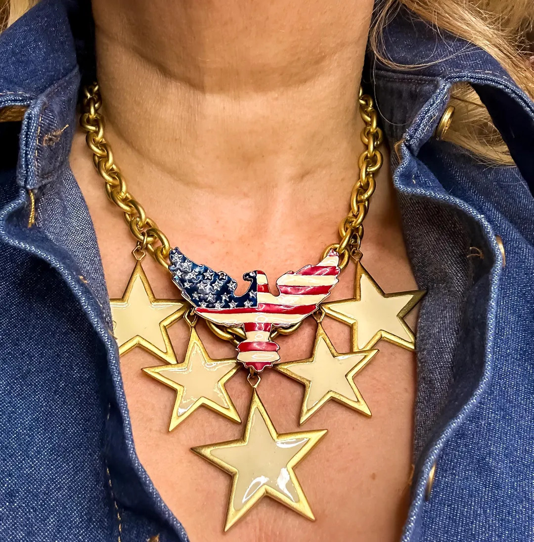 The Union \u2014 Collectible Vintage Eagle & Enamel Star Necklace - Etsy | Etsy (Global)