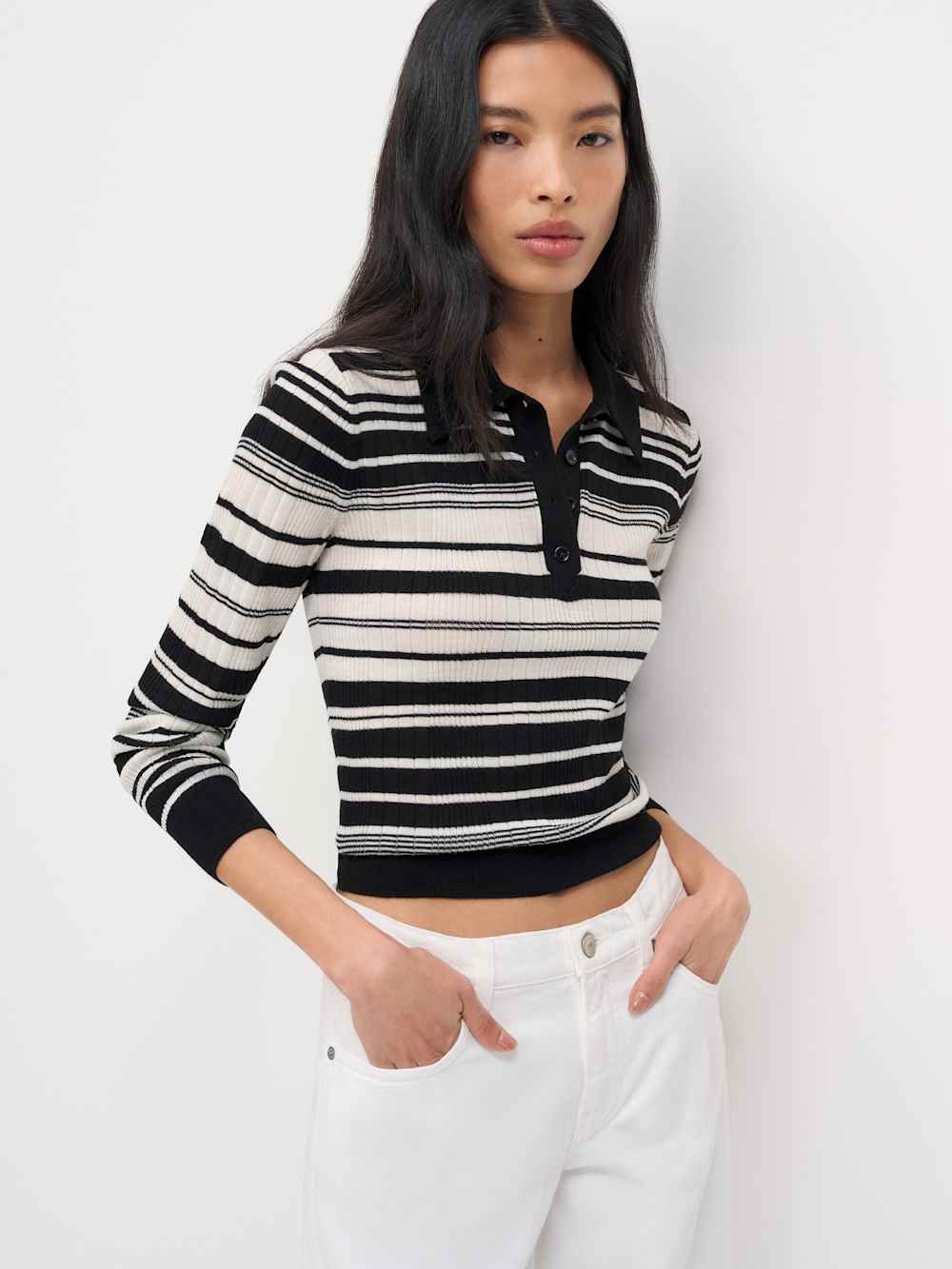 Hermia Regenerative Merino Polo | Reformation (Global)