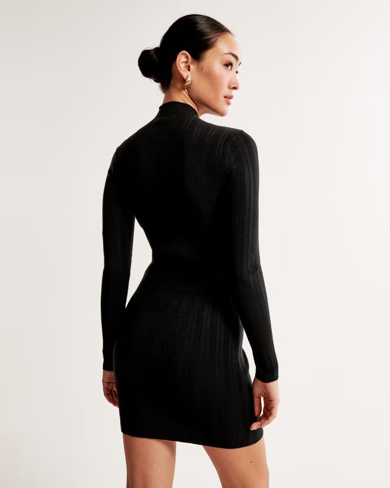 Women's Long-Sleeve Mockneck Mini Sweater Dress | Women's Dresses & Jumpsuits | Abercrombie.com | Abercrombie & Fitch (US)